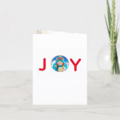 Noël rouge blanc carte de joie (Dos)