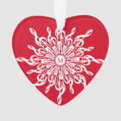 Noël Rouge blanc G Clef Flocon de neige Monogramme (devant)