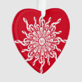 Noël Rouge blanc G Clef Flocon de neige Monogramme (devant)