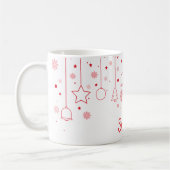 Noël rouge Boule étoile décor nom Mug classique (Gauche)