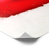 Noël Rouge et blanc Joyeux Vacances IV Poster (Coin)