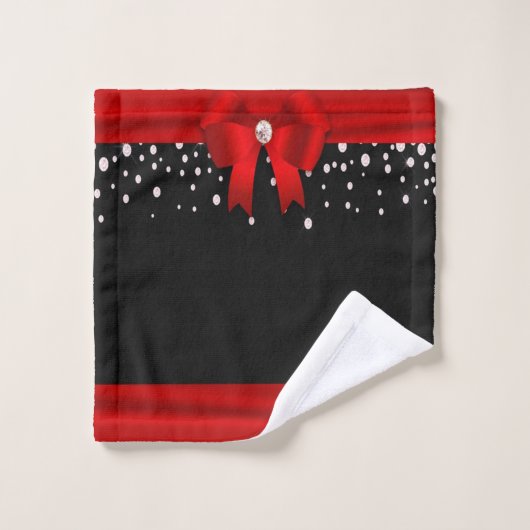 Noël rouge et noir (Gant de toilette)