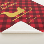 Noël Rouge et noir Buffalo Plaid Père Noël Sleigh (3/4)