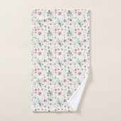 Noël rouge et vert de flocons de neige (Serviette à main)