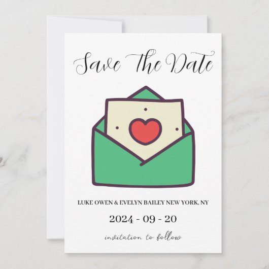 noël rouge et vert enregistrer les cartes de date (Devant)