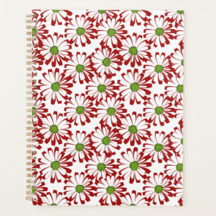Noël Rouge et vert marguerite motif floral