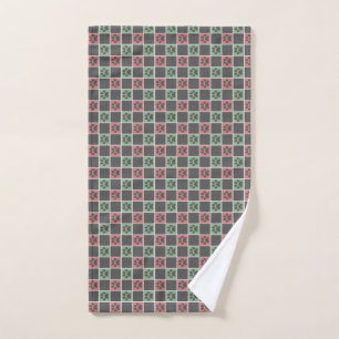 Noël rouge et vert motif Empreinte de patte à thèm