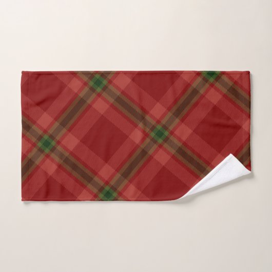 Noël Rouge et vert Plaid Custom (Serviette à main)