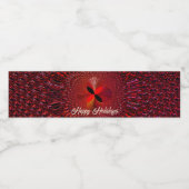 Noël Rouge Étiquette de bouteille d'eau décorative (Étiquettes simples)