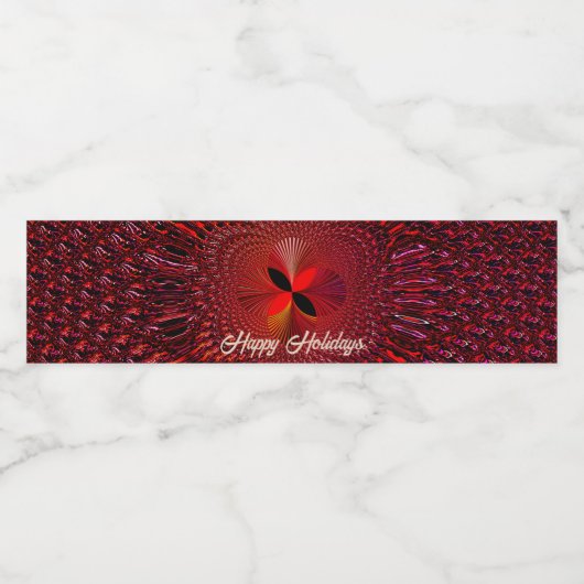 Noël Rouge Étiquette de bouteille d'eau décorative (Étiquettes simples)