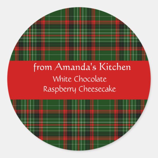 Noël, Rouge, Personnalisé, Stickers Vacances (Devant)