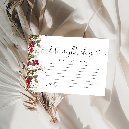 Noël Rouge Poinsettia Date Nuit Idées Carte
