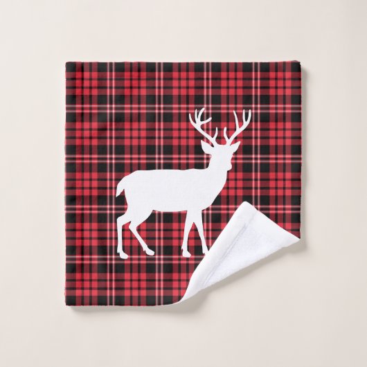 Noël rouge rustique (Gant de toilette)