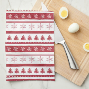 Noël rouge - Serviettes de cuisine