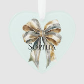 Noel Rustic Green Bow personnalisé (devant)