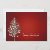 Noël Rustic Tree Fête Invitations (Dos)