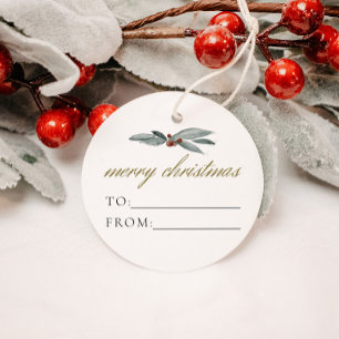NOEL Rustic Winter Berry van kerstcadeau Bedankjes Labels