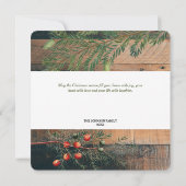 Noël Rustic Wood Joie Carte de Noël (Dos)