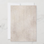 Noël Rustique Boho hiver mariage Invitation (Dos)