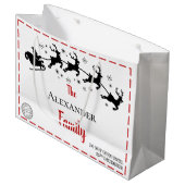 Noël | Sac cadeau de Noël personnalisé (Devant Angle)