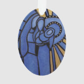 Noël saint bleu moderne de famille (dos)