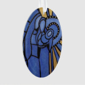 Noël saint bleu moderne de famille (devant)