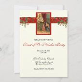 Noël Saint Nicolas Fête Fête Fête Invitations (Dos)