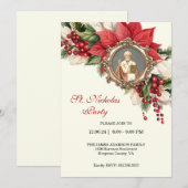 Noël Saint Nicolas Fête Fête Fête Invitations (Devant / Derrière)