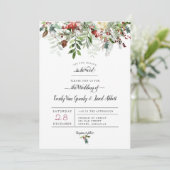 Noël Saison Mariage 2 Invitation (Debout devant)