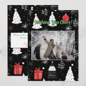 Noël Saison Pine Tree Carte photo cadeau (Devant / Derrière)