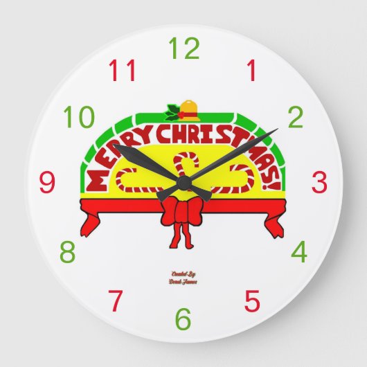 Noël Salutations Acrylique Mur Horloge (Recto)