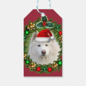 Noël Samoyed chien étiquettes cadeaux (Dos)