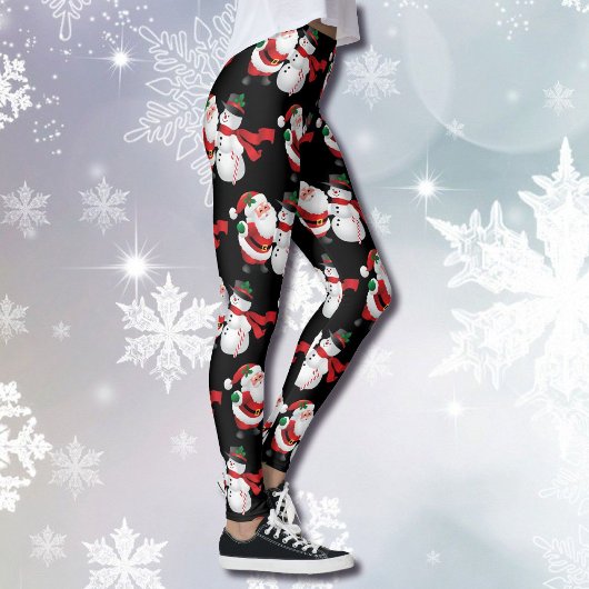 Noël Santa Claus Snowman Leggings femmes