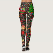 Noël Santa Claus Snowman Leggings femmes (Dos)