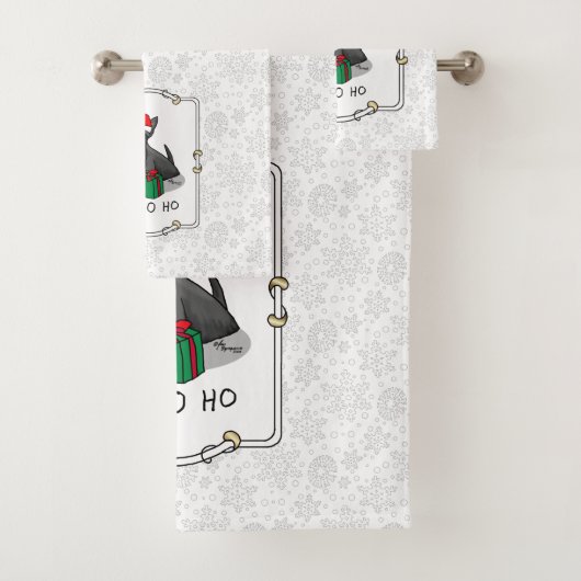 Noël Santa Hat Scottish Terrier (noir) mignonne (En situation)