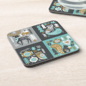 Noël scandinave | Jeu de Dessous de verre de Noël (Côté gauche)