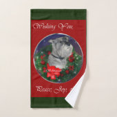 Noël Schnauzer Standard (Serviette à main)