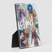 Noel Script Family Photo Keepsake Collage Plaque Fotoplaat (Zijkant)