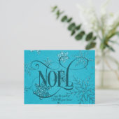 NOEL Script Kerstmis Briefkaart (Staand voorkant)