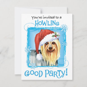 Noël Silky Terrier Invitation