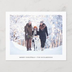Noël simple et chic Carte de vacances photo budg