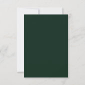 Noël simple et élégant | Carte RSVP verte (Dos)