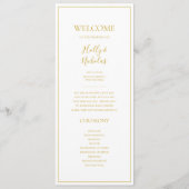 Noël simple et élégant | Programme de mariage blan (Devant)