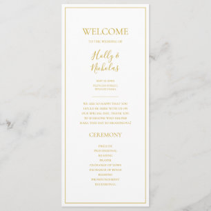 Noël simple et élégant   Programme de mariage blan