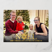 Noel Snowflake Joyeux Noël Foil Carte de vacances (Recto)