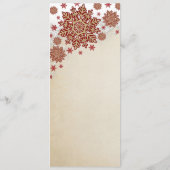 Noël Snowflakes Menu Mariage d'hiver (Dos)