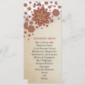 Noël Snowflakes Menu Mariage d'hiver (Devant / Derrière)