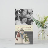 Noël Snowman Cartes photos (Debout devant)