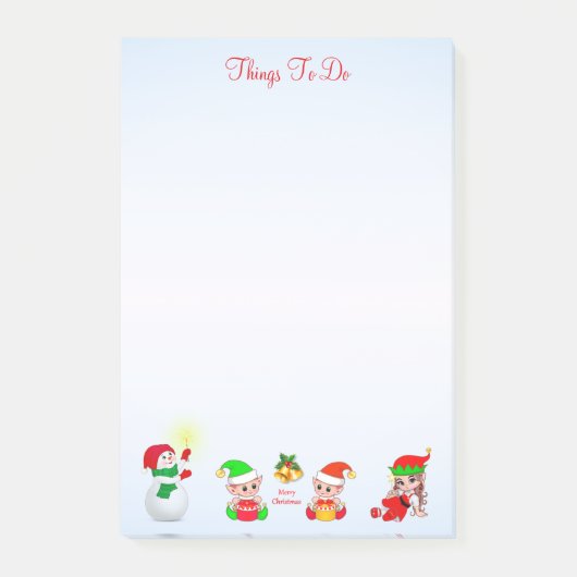 Noël Snowman & Elves Que Faire Post-it Pas (Devant)