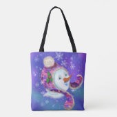 Noël Snowman En Sac fourre-tout Casquette (Dos)